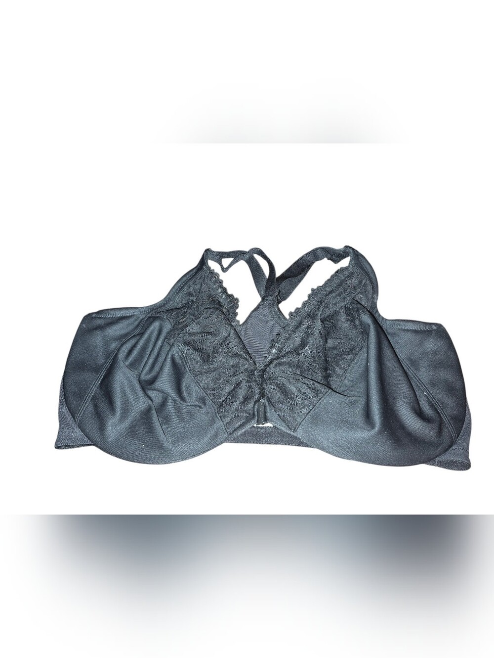 Glamorise Women's Black Wonderwire Front Close Bra Size 40H